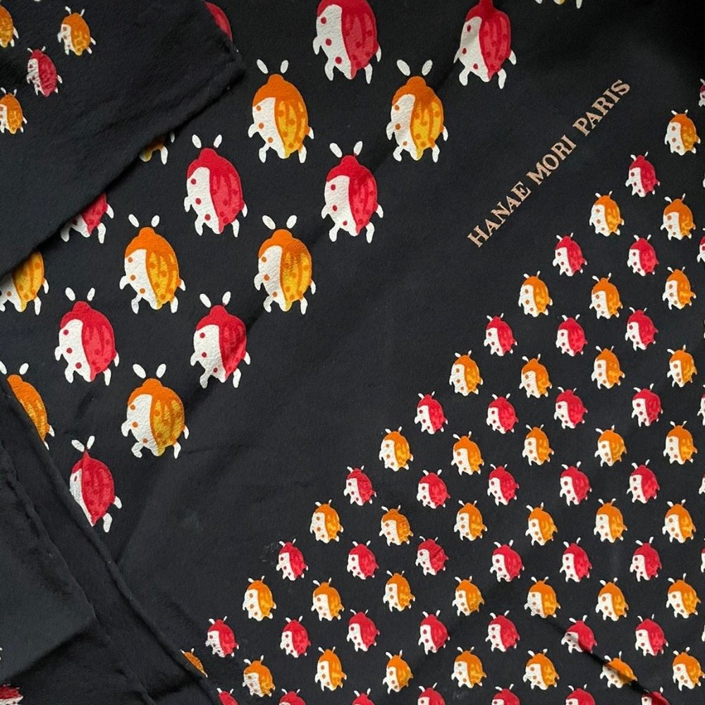VTG Designer Hanae Mori Silk Scarf